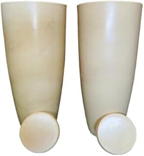 Kit 2 Vaso De Planta Grande Cone Brilhante Luxo Decorativo G (bege)