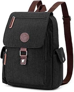 TOKSHOP Mochila Feminina Pequena de Lona Premium Resistente Bolsa de Ombro