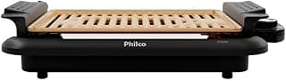 Churrasqueira Elétrica Philco 1200W ; Desmontável e fácil de limpar; 5 níveis de temperatura, Antiaderente Gold PCQ10A - 127V