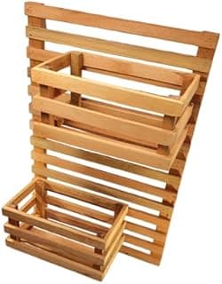 Jardim Vertical 60 x 40 Painel Madeira 2 Cachepots 27x14