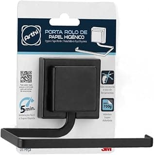 Papeleira Piatina 3M | Design Moderno e Clean | Suporta até 700g | Instalação Simples | Organização no Banheiro | Resistente e Durável | Praticidade no Dia a Dia | Estilo para o Ambiente | Acessório