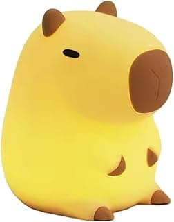 Luminária de Silicone Capivara Capybara - Luz Noturna LED Recarregável USB Decoração Quarto - Night Light