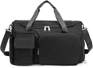 Bolsa Mala de Viagem Multifuncional de Grande Capacidade Resistente e Impermeável(Preto)