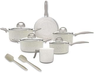 Brinox - Jogo de Panelas Ceramic Life Easy Antiaderente 8 Peças - Vanilla