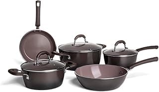 Brinox - Jogo de Panelas 5 Peças Ceramic Life Select com Fundo de Indução Brinox - Carbono