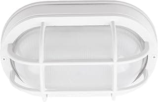 Luz de anteparo de LED para ambientes externos, montagem embutida para parede ou teto, 21,6 cm, 10,5 W 800 lúmens, luz branca 5000 K, caixa de alumínio mais capa de vidro fosco,