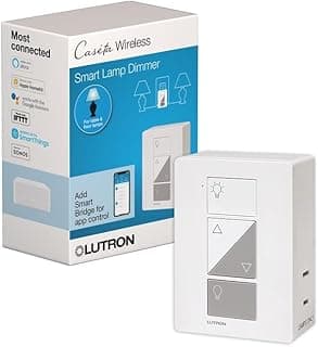 Lutron Caseta Wireless Smart Lighting Lamp Dimmer, PD-3PCL-WH, Works with Alexa, Apple HomeKit, and the Google Assistant