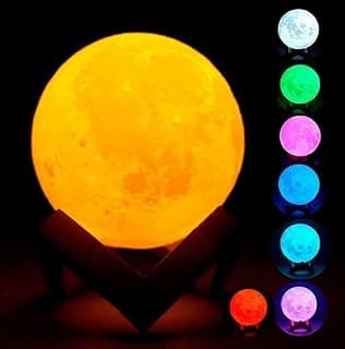 INTERPONTE Luminária Lua Cheia Decorativa 7cores RGB, 12cm, HD61230
