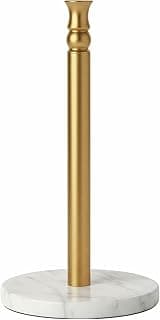 Suporte de toalha de papel com uma mão, base de mármore pesado, não tomba - Dourado