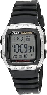 Relógio Masculino Casio Digital W-96H-1AVDF - Prata/Preto