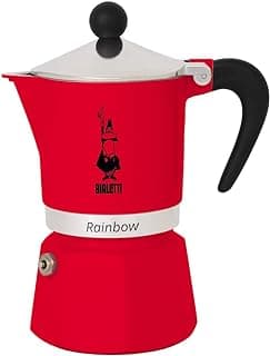 Bialetti 4963 Máquina de Café Expresso Rainbow, Vermelha