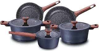 Conjunto/Jogo de Panelas 5 Peças, Frigideira, Caçarola em Alumínio Cerâmic-Flon Titanium MTA - 8460