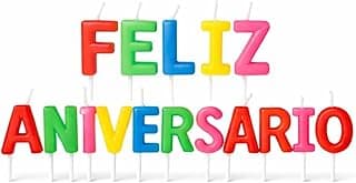 Vela Feliz Aniversario Colorida Para Bolo Conjunto 16 Pecas Letras Decoracao Festa