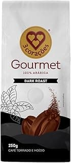 3 Corações Café Torrado e Moído Gourmet Dark Roast, 250G