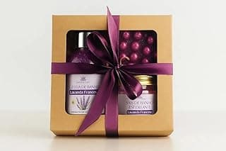 Kit Spa Banho Premium Floral 3 peças Geleia de Banho, Sabonete Massageador e Sais Esfoliantes