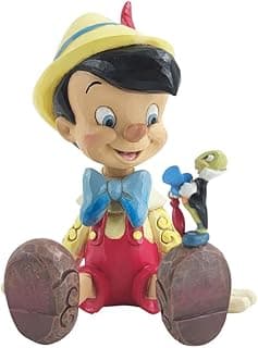 Enesco Coleção Disney Traditions de Jim Shore Pinóquio e Estatueta de Críquete Jiminy - Estatuetas Disney Colecionáveis Pintadas à Mão em Resina, Estátua Decorativa para Decoração de Casa, 14 cm