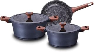 MTA - Conjunto 3 Peças, de Alumínio Injetado com Cerâmico, Cor Cinza, Linha Titanium