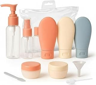 Kit De Viagem Com 11 Frascos Recarregáveis Portátil À Prova De Vazamentos Para Shampoo Creme Maquiagem E Cosméticos - Premium