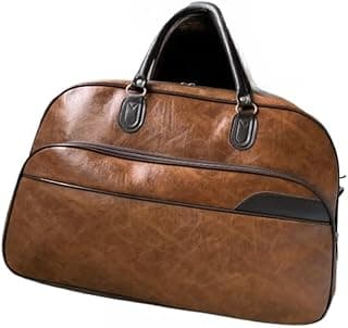 Mala Bolsa De Mão Extra Grande De Viagem Couro Ecológico (marrom)