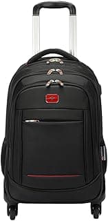 Mochila de Rodinhas Reforçada Compartimento Especial para Notebook 18 Polegadas Universitária Executiva Escolar ou Viagem Acabamento Resistente Qualidade Premium