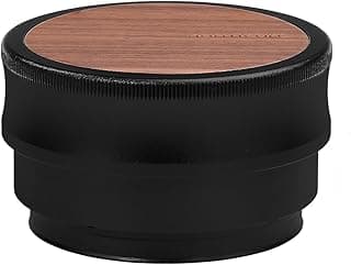 Normcore Tamper de palma de 58,5 mm, adulterador de café expresso calibrado com mola dupla, adulterador de café de pressão ajustável, tamper calibrado por mola, base ondulada de revestimento PVD de