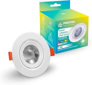 Smart Luminária Spot Wi-Fi de Embutir Positivo Casa Inteligente com Iluminação Branca e RGB, LED, 5W, Bivolt, Compatível com Alexa e Google Assistente