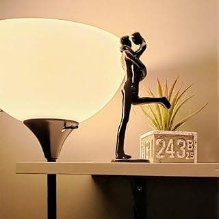 DreamsEden Presentes de casal de 6º aniversário, decoração de escultura romântica de ferro fundido moderna estátua de casal abstrata