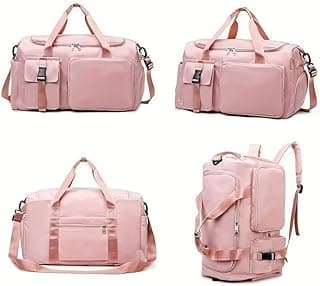 Bolsa Mala de Viagem Multifuncional de Grande Capacidade Resistente e Impermeável(5077Rosa)