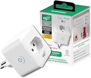 Plug Tomada Inteligente Bivolt 16A com Conexão Wi-Fi e Bluetooth, Comando por Voz Via Alexa, Google Assistant e Siri Shortcuts, Branco, SHPT400, ELG