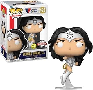Funko Boneco Pop! da Mulher Maravilha do 80º aniversário da Lanterna Branca que brilha no escuro Pop! – Exclusivo Entertainment Earth