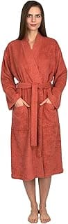 Womens Robe Cotton Terry Cloth Towel Bathrobe Kimono Spa Shower Bath Robe for Women