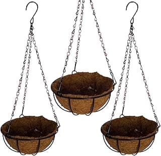 Vaso de Fibra de Coco 20cm de Plantas Suspenso com Corrente (3, 25cm)