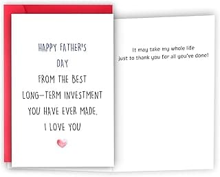 Presentes de cartão de dia dos pais para pai, presente de dia dos pais da filha, filho, cartão feliz dia dos pais, ideia de presente de dia dos pais para homens, presentes para pai que não quer