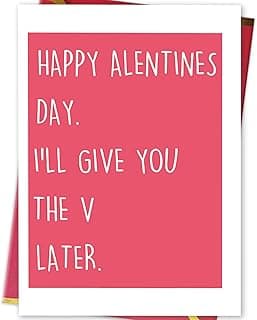 Ziwenhu Presente de Dia dos Namorados Naughty Love para esposa, presente de dia dos namorados rude para namorada, cartão de amor para ela