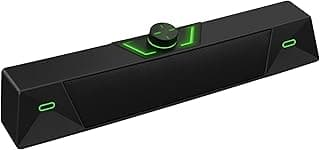 Soundbar Caixa de Som Gamer Compacta 7W RMS, Iluminação LED, USB 5V, Controle de Volume, Ideal para PC, Notebook e Smart TV Com Entrada P2 3,5mm