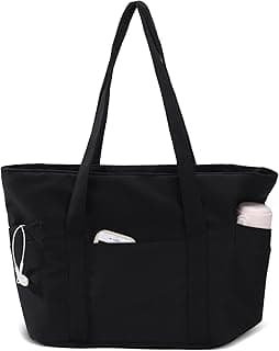 Bolsa feminina para viagem, essencial de viagem, bolsa grande com zíper, alça superior para viagem, trabalho