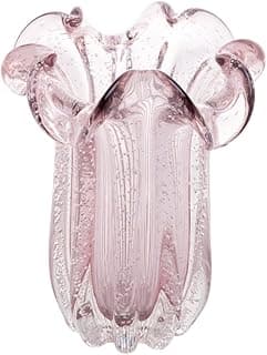 WOLFF - Vaso de Vidro Italy Rosa Claro 19cm x 24cm-Enxoval - Casamento - Decoração - Enfeites - Mesa Posta - Vasos Decorativos