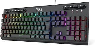 Teclado Gamer Redragon Aditya, Membrana, RGB, ABNT2 - K513-RGB PT - Preto