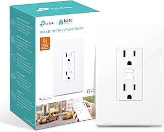 Kasa Smart Plug KP200, tomada Wi-Fi para casa inteligente de parede funciona com Alexa, Google Home e IFTTT, sem necessidade de hub, controle remoto, certificado ETL, branco