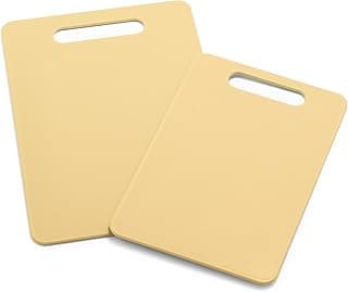 GreenLife Conjunto de tábua de corte 20 x 30 cm e 25 x 35 cm, extra durável, preparação de refeições, antiderrapante, alças de aderência, resistente a rachaduras, lavável na lava-louças, reversível,