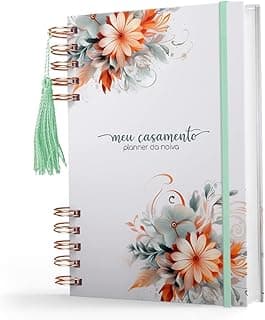 Planner Da Noiva - Planejamento Completo Casamento - Floral 15 x 21 cm