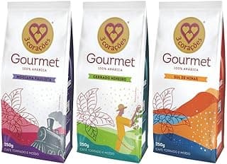 3 Pacotes de 250g, Café Moído, Três Corações Gourmet