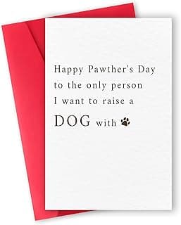 Cartão engraçado do dia dos pais, presente fofo do dia dos pais, presente do pai do cão, presente de pai de cachorro feliz para homens, presente do pai do cão