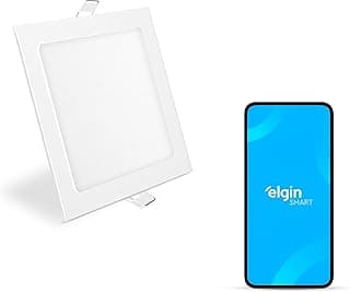 Luminária Inteligente 18W 3000-6500K Wifi Elgin Quadrada de Embutir compatível com Alexa e Google Home