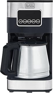 BLACK+DECKER Cafeteira Elétrica 110 V Inox, Filtro Permanente e Lavável, Capacidade 1,5 L, Ate 38 Cafézinhos, Painel Digital, Modelo CM350G-BR