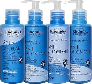 Rhenuks Skin Care - Kit Facial Anti Oleosidade Uso Diário (4 Produtos)