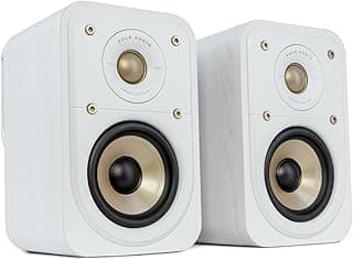POLK AUDIO Alto-falantes surround de alta resolução Signature Elite ES10 para home theater, alto-falantes estéreo, alto-falante satélite, HiFi, compatível com Dolby Atmos e DTS: X (par de 2) - Branco
