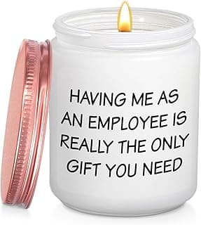 Presentes de aniversário Boss para mulheres, homens, mentor, líder, chefe, presente de agradecimento para velas perfumadas de lavanda superior, presentes de chefe para mulheres, presente de