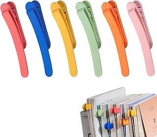 Kit 6 marcadores automáticos de silicone, marcadores inteligentes, acessórios para livros, para leitura, mulheres, homens, crianças, acessórios de leitura, presentes para amantes de livros