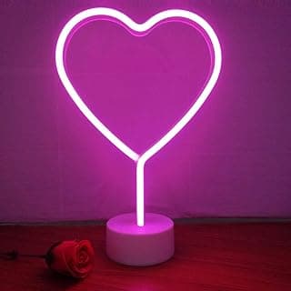 Sinal de luz neon rosa para decoração de parede, mesa de placas de néon rosa, luzes de neon operadas por bateria, decoração de casamento, presente de aniversário